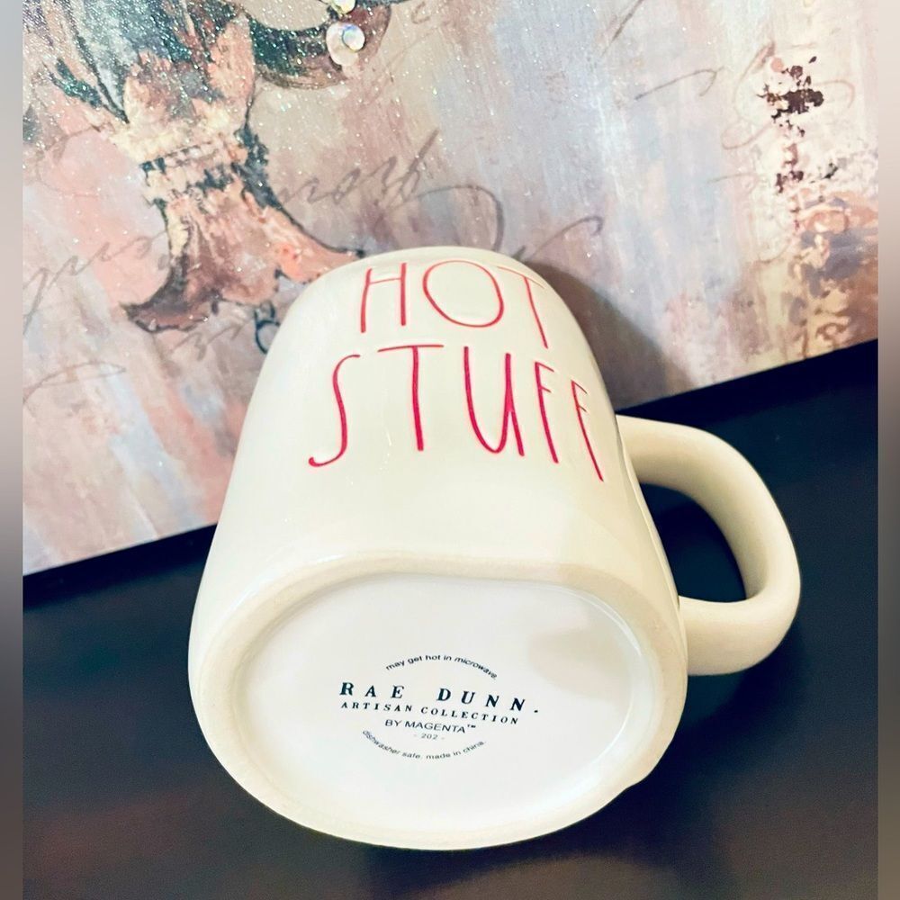 Rae Dunn HOT STUFF Coffee Mug Valentine 2023 - Picture 3 of 3